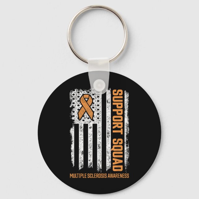 Multiple Sclerosi Support Squad Multiple Sclerosis Key Ring (Front)