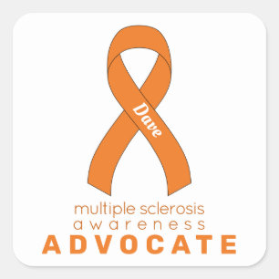 Multiple Sclerosis Advocate White Square Sticker