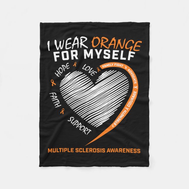 Multiple Sclerosis Apparel Women Men Ms Awareness  Fleece Blanket (Front)