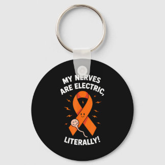 Multiple Sclerosis Awareness 2025 -orange Ribbon_  Key Ring