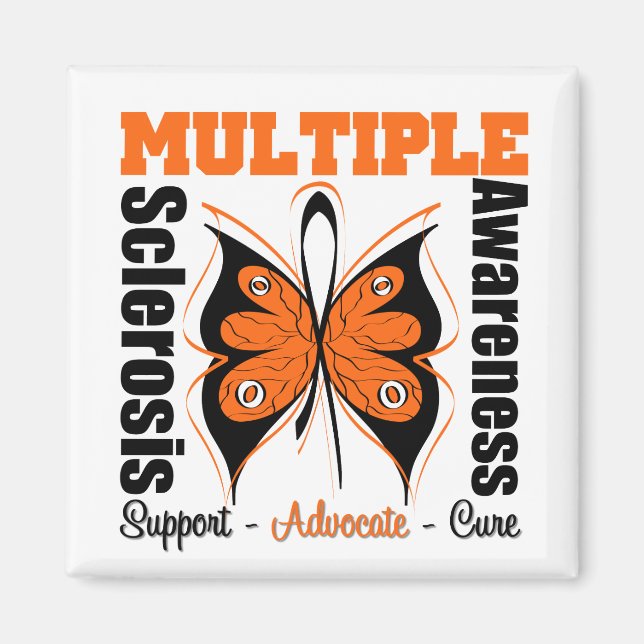 Multiple Sclerosis Awareness Butterfly Magnet (Front)