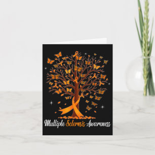 Multiple sclerosis awareness butterfly orange card