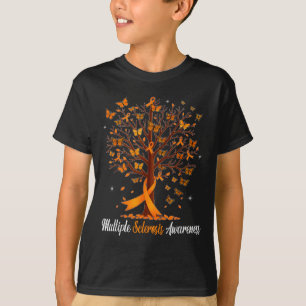 Multiple sclerosis awareness butterfly orange T-Shirt
