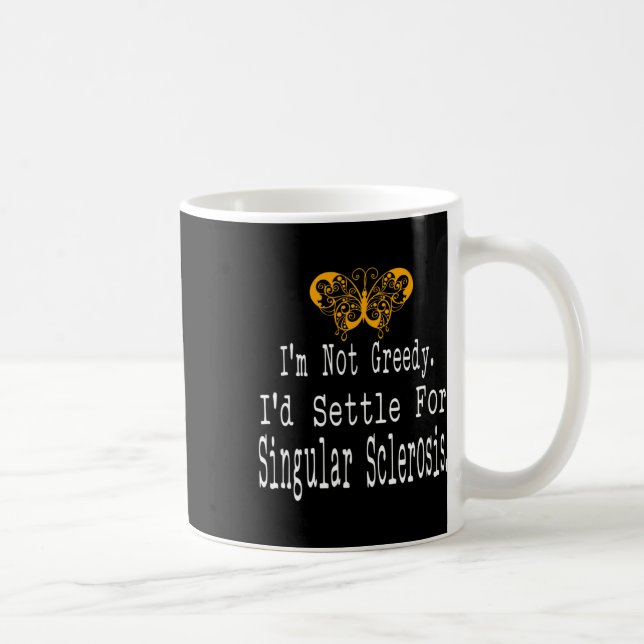 Multiple Sclerosis Awareness Butterfly Support Gif Coffee Mug (Right)