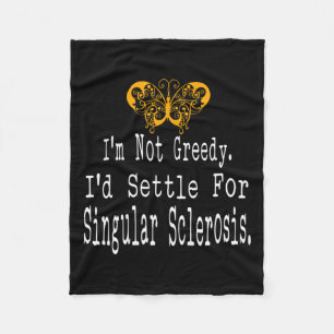 Multiple Sclerosis Awareness Butterfly Support Gif Fleece Blanket