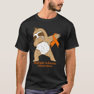 Multiple Sclerosis Awareness Dabbing Sloth Warrior T-Shirt