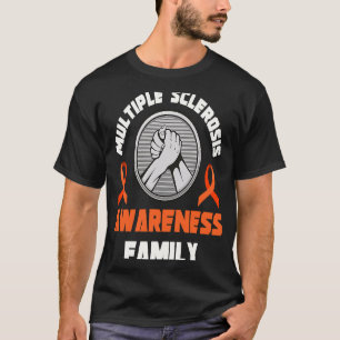 Multiple Sclerosis Awareness Family MS Warrior Tea T-Shirt