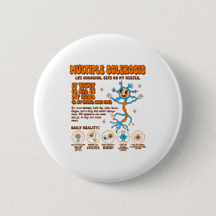 Multiple Sclerosis Awareness Gets On My Nerves Ms 6 Cm Round Badge