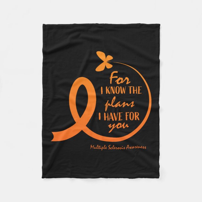 Multiple Sclerosis Awareness Gift Christian Bible  Fleece Blanket (Front)