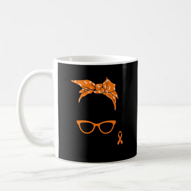Multiple Sclerosis Awareness Messy Bun Ms Warrior Coffee Mug (Left)