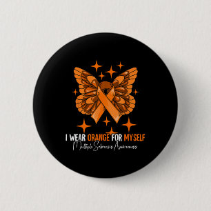Multiple Sclerosis Awareness Month Ms Gifts Orange 6 Cm Round Badge