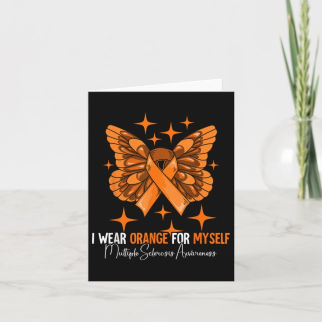 Multiple Sclerosis Awareness Month Ms Gifts Orange Card (Front)