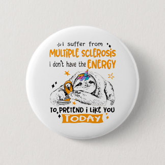 Multiple Sclerosis Awareness Month Ribbon Gifts 6 Cm Round Badge