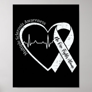 Multiple Sclerosis Awareness Ms Awareness Heart Poster