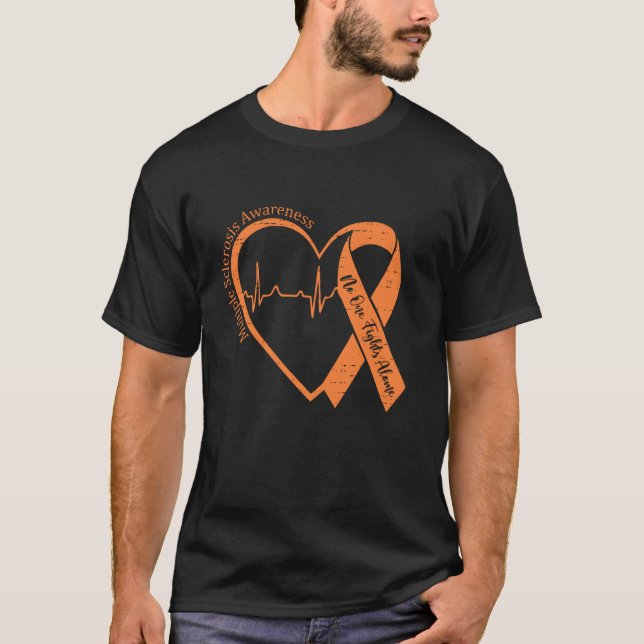 Multiple Sclerosis Awareness MS Awareness Heart Su T-Shirt (Front)