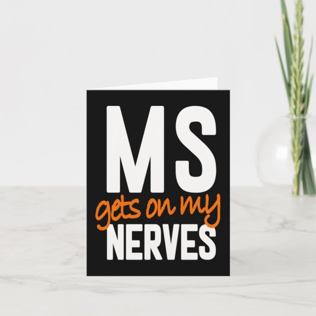 Multiple Sclerosis Awareness Ms Warrior - Ms Gets  Card (Front)