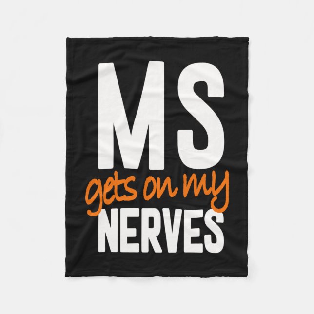 Multiple Sclerosis Awareness Ms Warrior - Ms Gets  Fleece Blanket (Front)