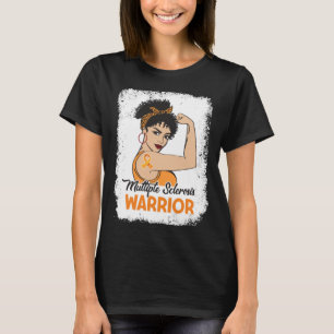 Multiple Sclerosis Awareness MS Warrior Orange Rib T-Shirt