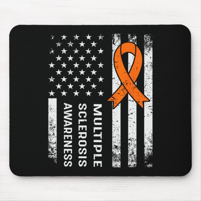 Multiple Sclerosis Awareness Orange Ribbon 2  Mouse Mat (Front)
