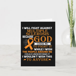 Multiple Sclerosis Awareness Orange Ribbon Men Wom Card