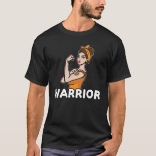 Multiple Sclerosis Awareness Orange Ribbon Warrior T-Shirt