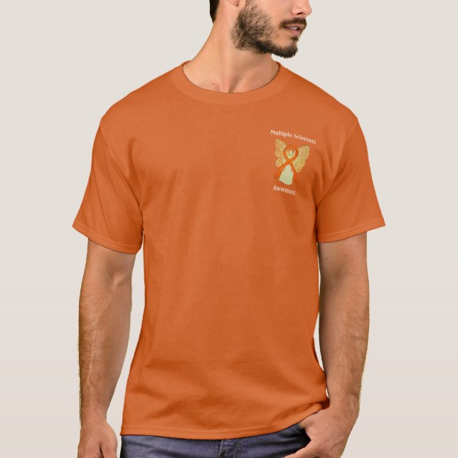 Multiple Sclerosis Awareness Ribbon Angel Shirts (Front)