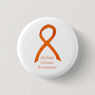 Multiple Sclerosis Awareness Ribbon Custom Pins