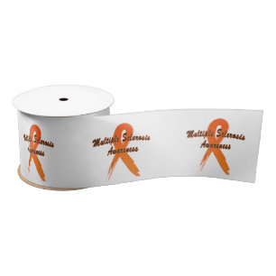 Multiple Sclerosis Awareness Ribbon of Hope 3" Satin Ribbon
