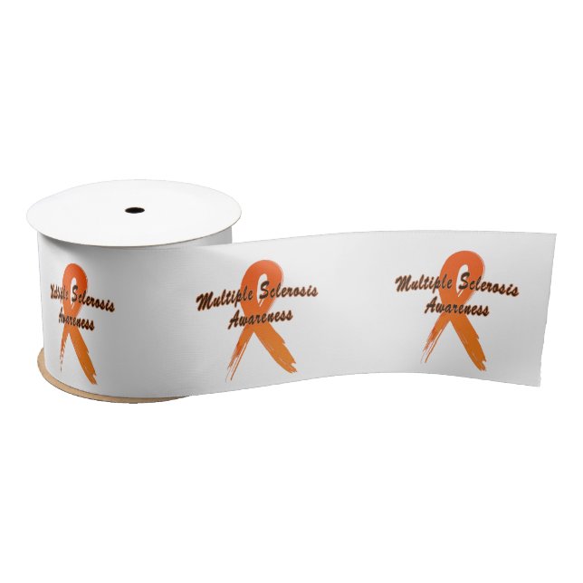 Multiple Sclerosis Awareness Ribbon of Hope 3" Satin Ribbon (Spool)