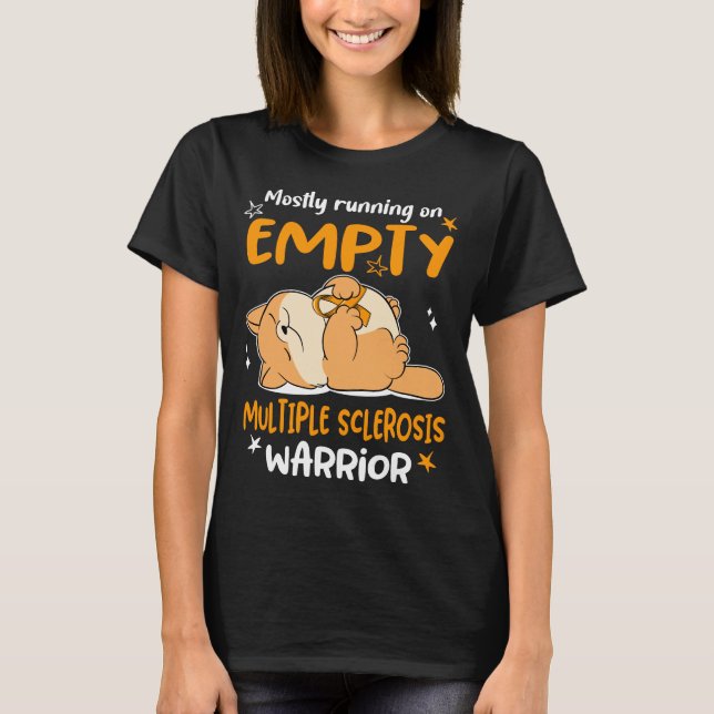 Multiple Sclerosis Awareness Ribbon Support Gifts T-Shirt (Front)