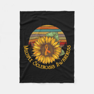 Multiple Sclerosis Awareness Sunflower Ms Awarenes Fleece Blanket