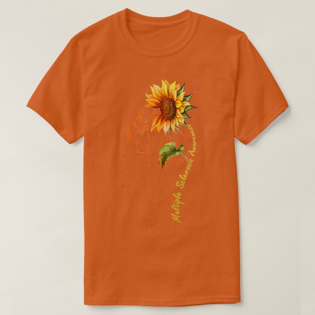 Multiple Sclerosis Awareness Sunflower MS Awarenes T-Shirt (Design Front)