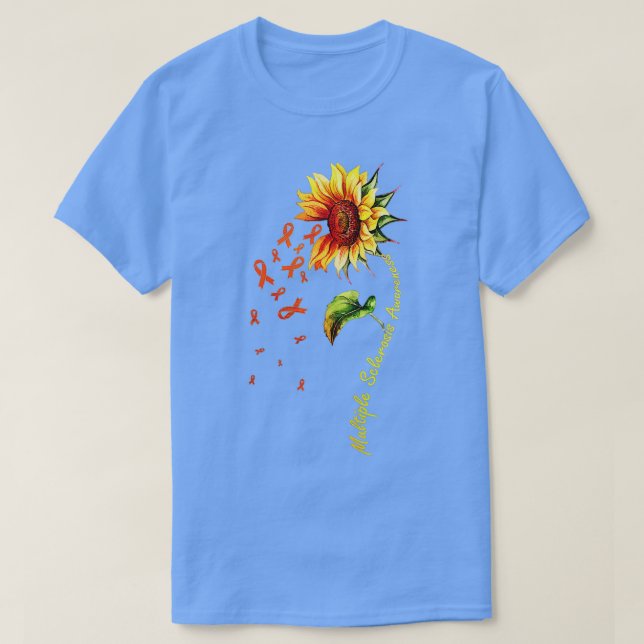 Multiple Sclerosis Awareness Sunflower Shirt MS Aw (Design Front)