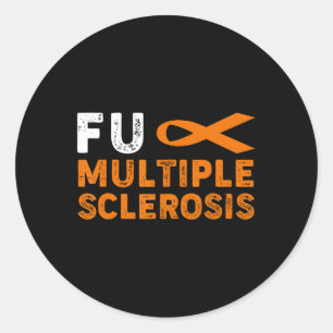 Multiple Sclerosis Awareness Support Survivor Classic Round Sticker