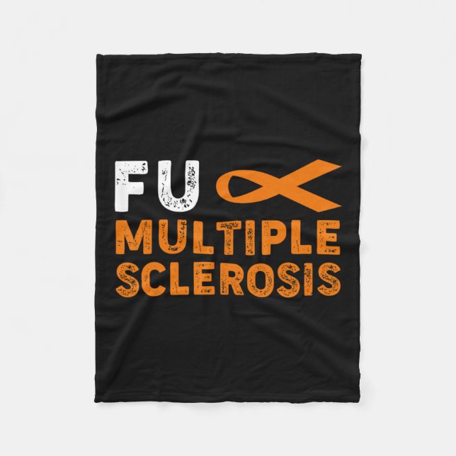 Multiple Sclerosis Awareness Support Survivor  Fleece Blanket (Front)