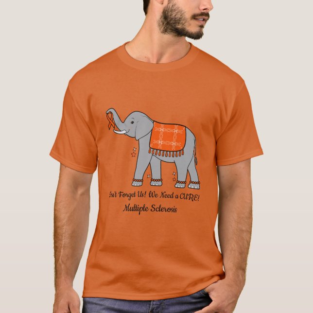 Multiple Sclerosis Elephant of Awareness and Hope T-Shirt (Front)