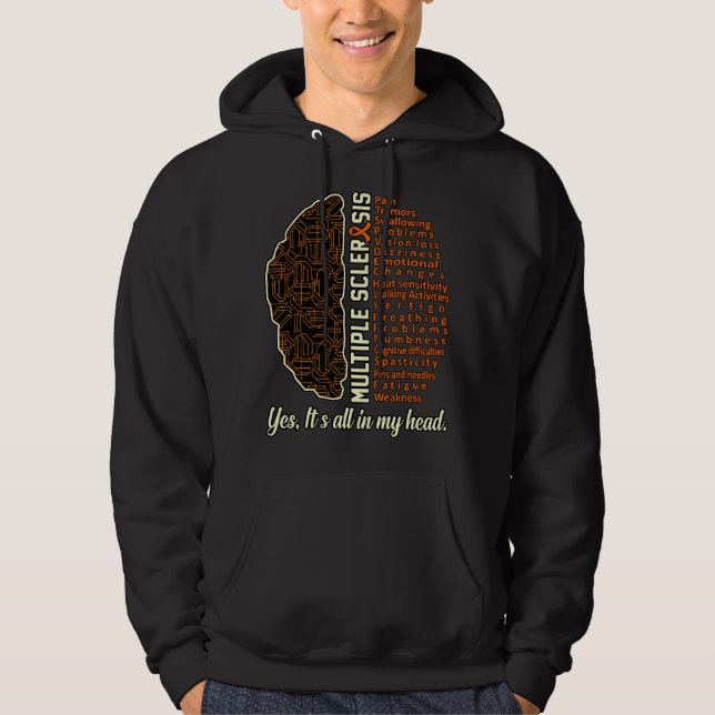 Multiple Sclerosis Facts MS Awareness Support Grap Hoodie (Front)