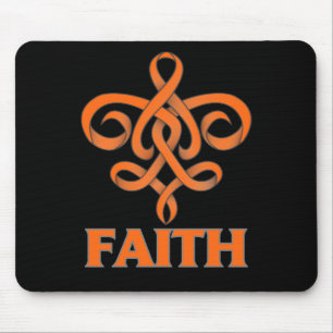 Multiple Sclerosis Faith Fleur de Lis Ribbon Mouse Mat