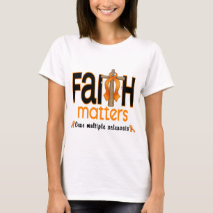 Multiple Sclerosis Faith Matters Cross 1 T-Shirt
