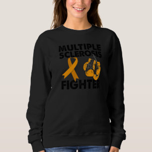 Multiple Sclerosis Fighter Orange Boxing Glove Ms Sweatshirt