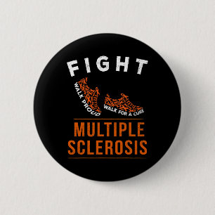Multiple Sclerosis Ms Awareness Warrior Ribbon 1  6 Cm Round Badge