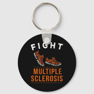 Multiple Sclerosis Ms Awareness Warrior Ribbon 1 Key Ring