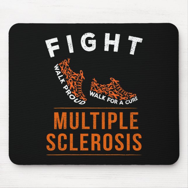 Multiple Sclerosis Ms Awareness Warrior Ribbon 1  Mouse Mat (Front)