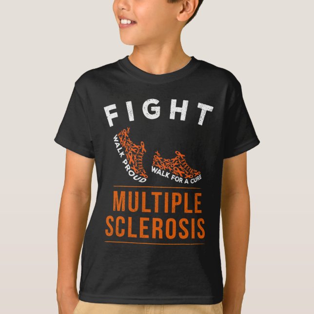 Multiple Sclerosis Ms Awareness Warrior Ribbon 1  T-Shirt (Front)