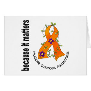 Multiple Sclerosis MS Flower Ribbon 3