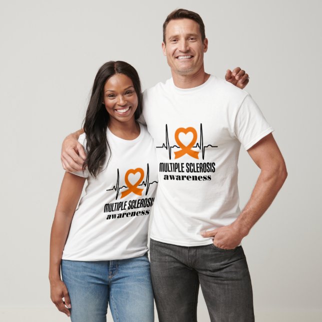 Multiple Sclerosis MS Heartbeat awareness T-Shirt (Unisex)