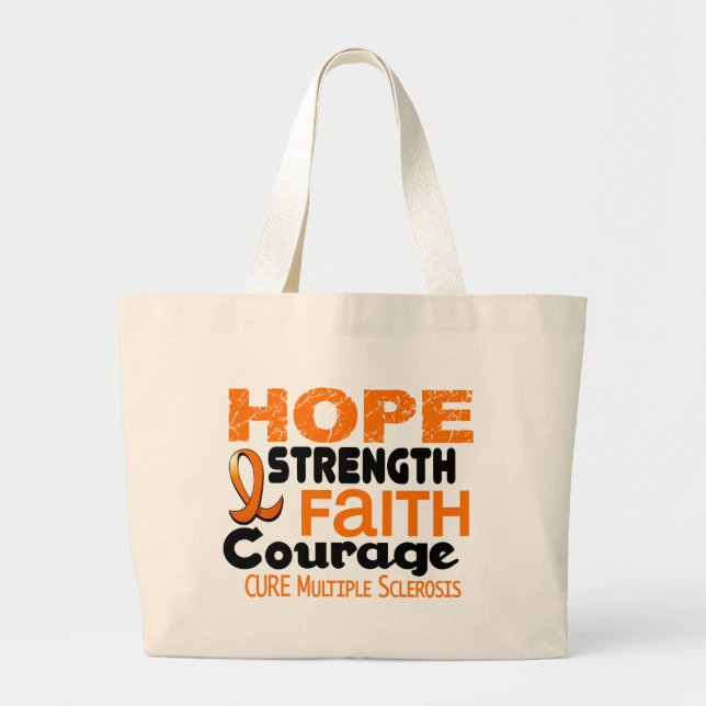 Multiple Sclerosis MS HOPE 3 Large Tote Bag (Front)