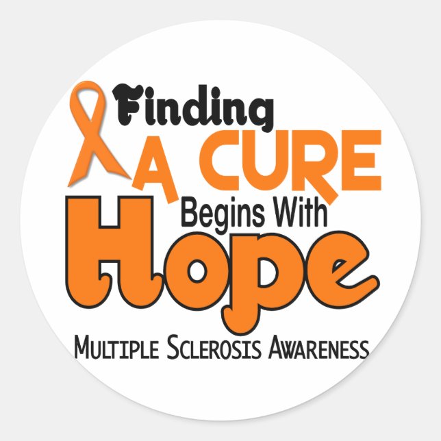 Multiple Sclerosis MS HOPE 5 Classic Round Sticker (Front)