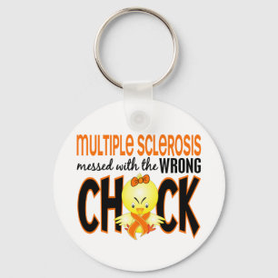 Multiple Sclerosis MS Messed With The Wrong Chick Key Ring