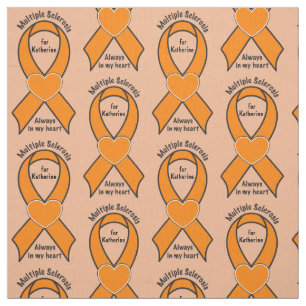 Multiple Sclerosis, MS, Name Customisable Ribbon Fabric